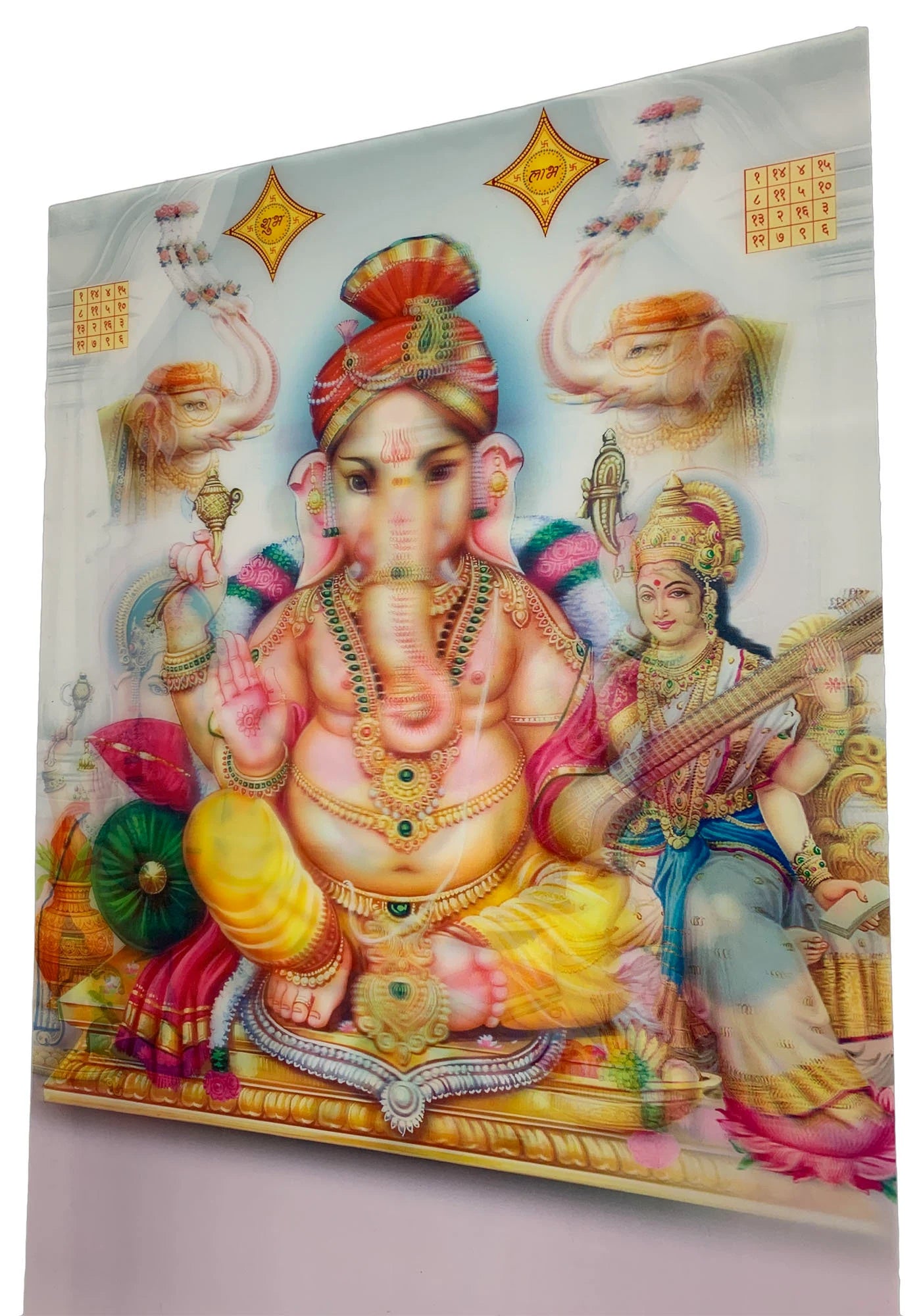 Rajasthan Cottage Ganesh Lakshmi Sarasvati 3D Poster