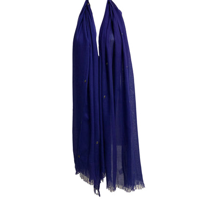 Soft Silky Lightweight With Skull Vintage Metal Skull Shaped Beads Trendy Fashion Long Stole Scarf [Jk327 & Jk331]