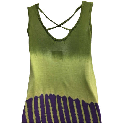 Ganesh Sleeveless Stretchable Spandex Tie-Dye T-Shirt Tank Top Cami