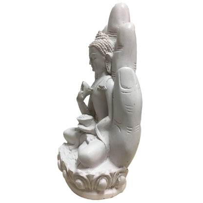 Handmade Meditating Dyana Mudra Healing Medicine Buddha Statue Figurine