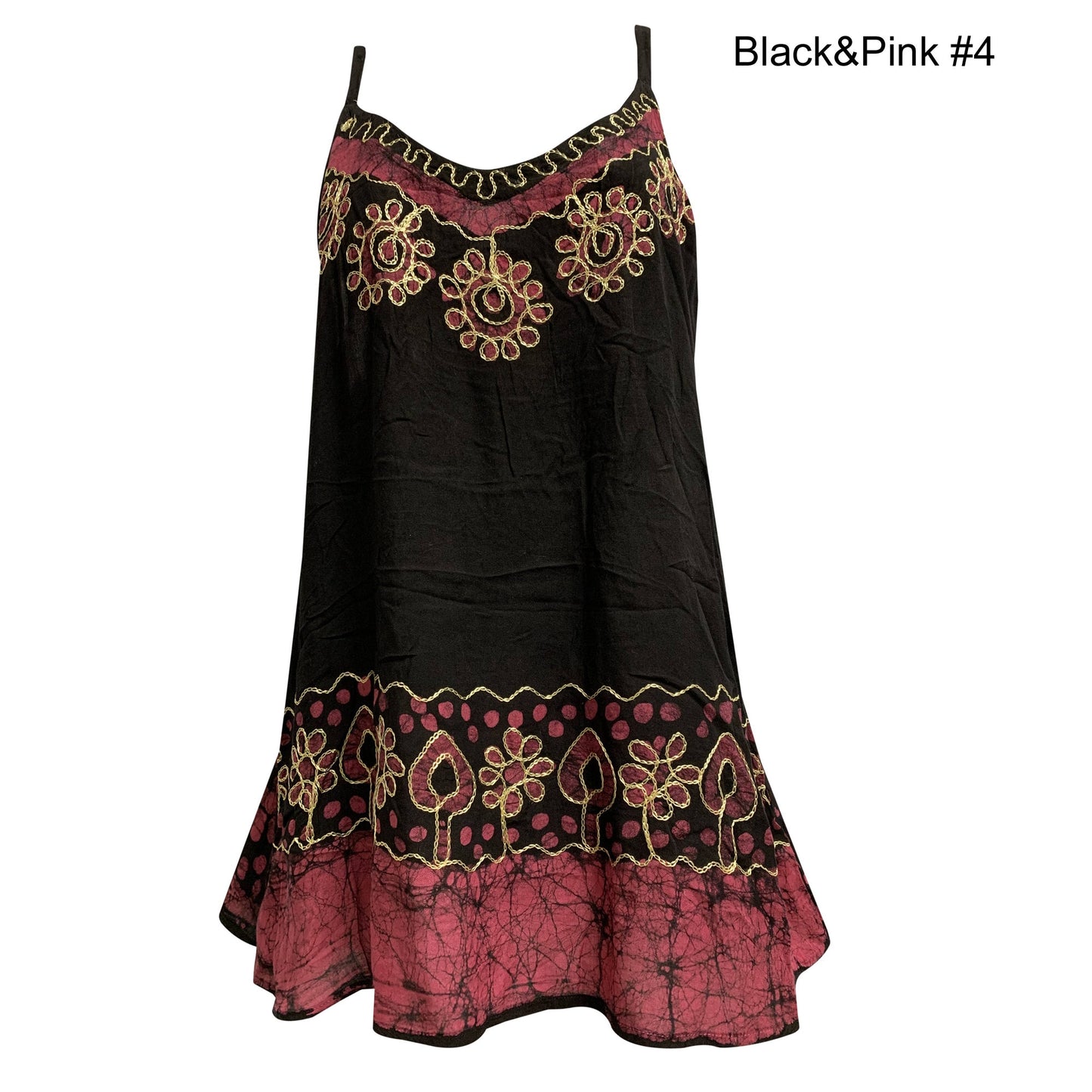 Women's Boho Batik Ethnic Printed Spaghetti Strap Cami Tank Top Blouse TARA