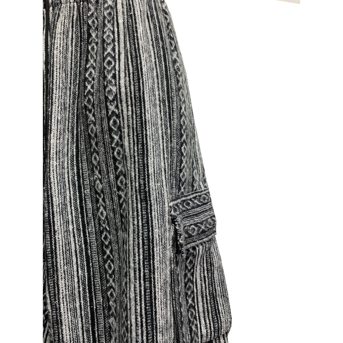 Vintage Ethnic Heavy Cotton Bohemian Striped Long Cargo Pants