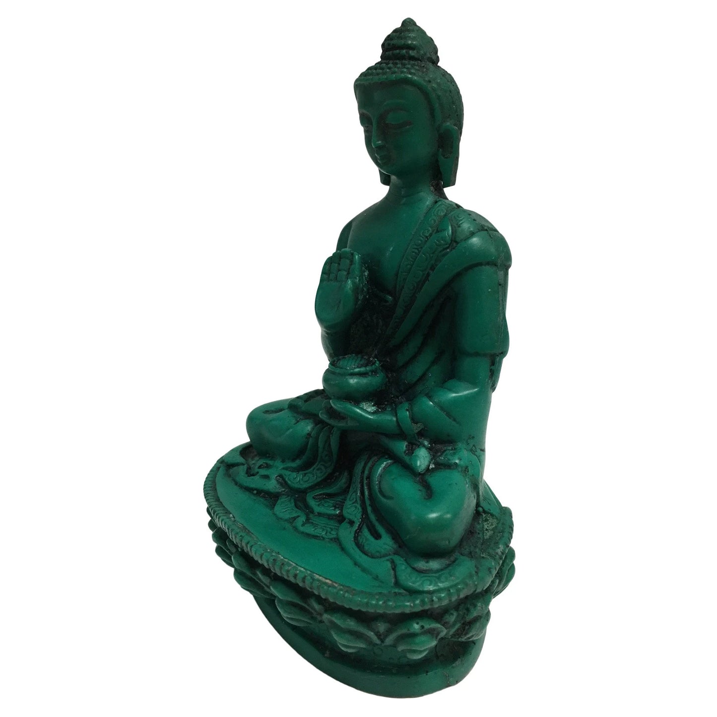 Handmade Meditating Healing Medicine Buddha Statue Figurine