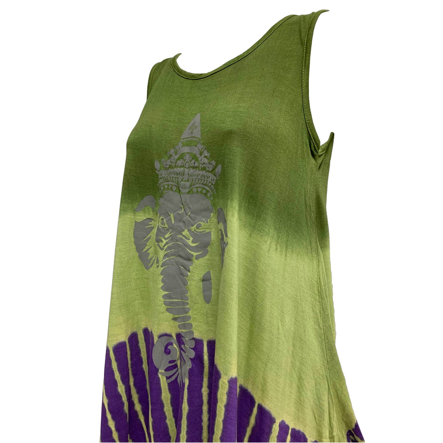 Ganesh Sleeveless Stretchable Spandex Tie-Dye T-Shirt Tank Top Cami