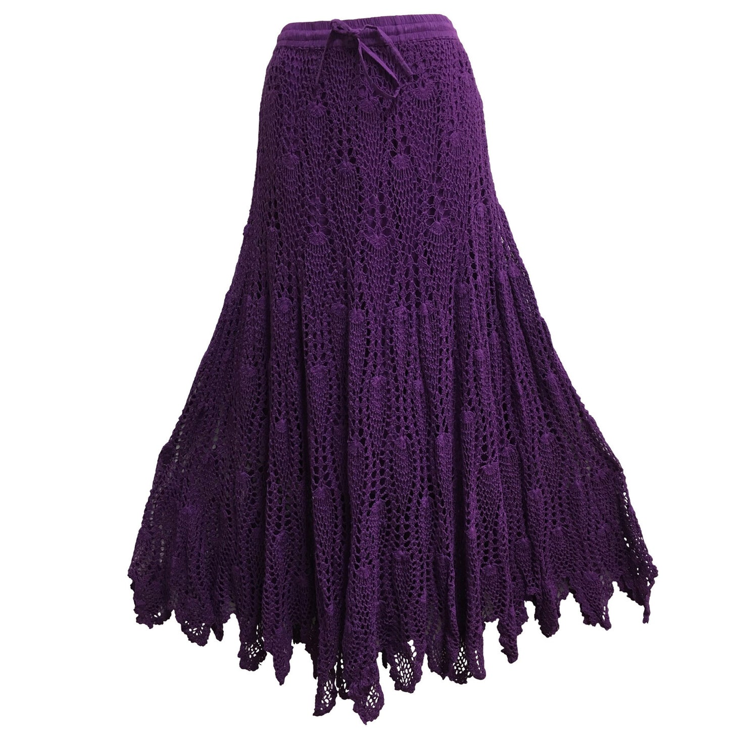 Missy Handwoven Indian Cotton Long Boho Crochet Skirt