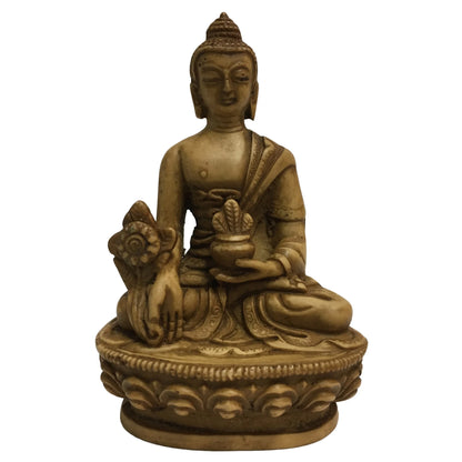 Handmade Meditating Healing Medicine Buddha Statue Figurine