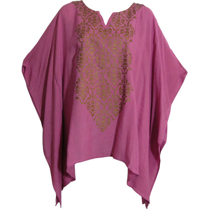 Women's Bohemian Shimmering Kimono Sleeve Caftan style Blouse Top JK ONE SIZE