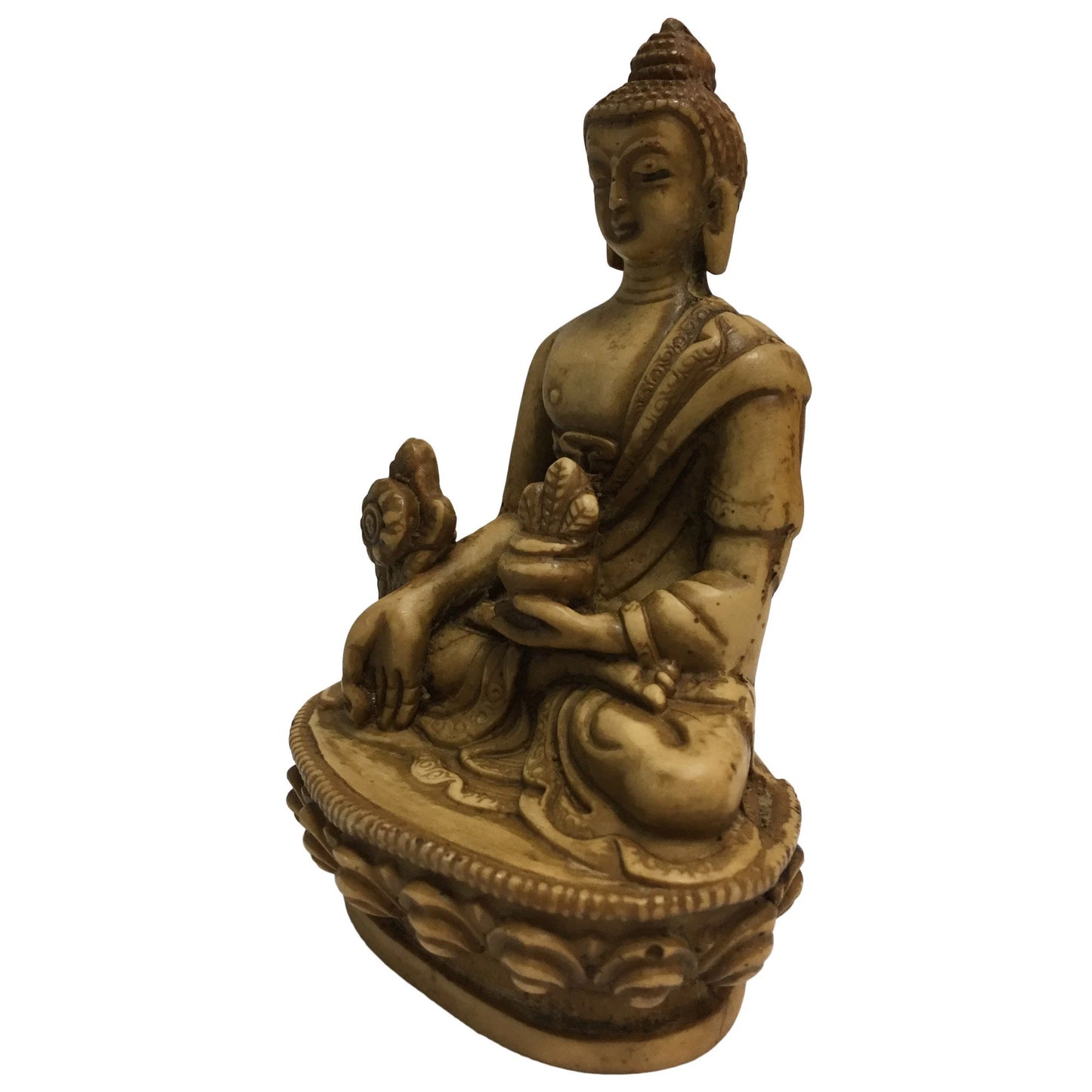 Handmade Meditating Healing Medicine Buddha Statue Figurine