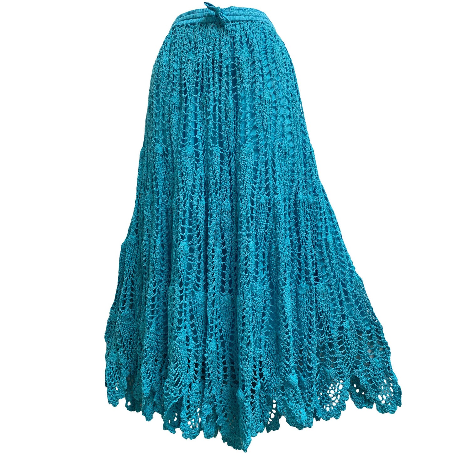 Missy Handwoven Indian Cotton Long Boho Crochet Skirt