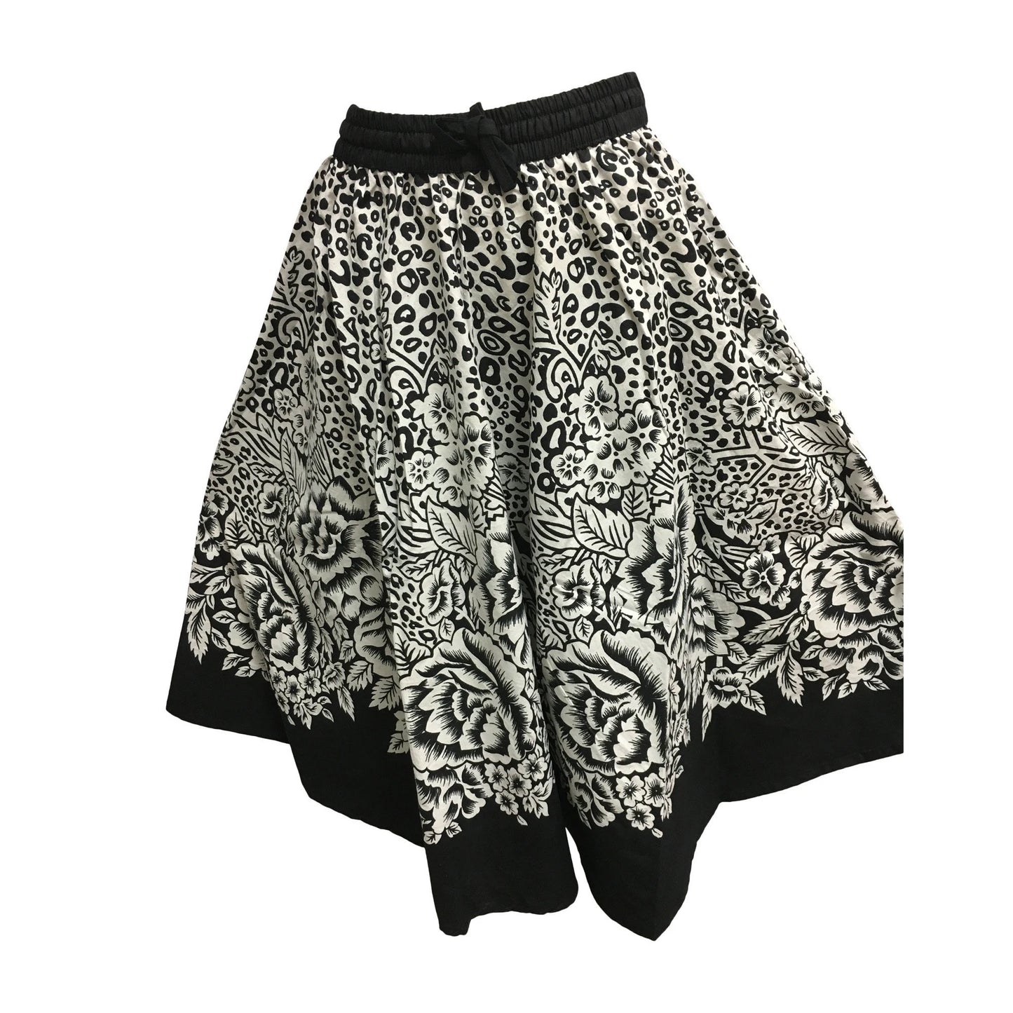 Indian Bohemian Paisley Ethnic Umbrella Cut Cotton Mini/Mid-Length Skirt Rupa