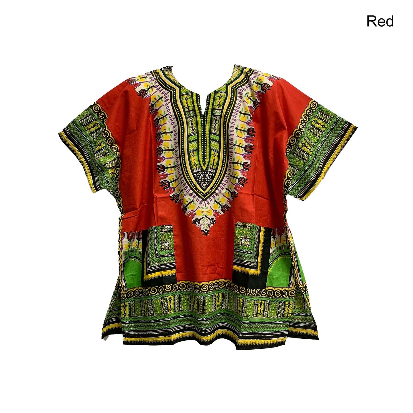 African Ethnic Traditional Unisex Cotton Dashiki Shirt With Two Pockets Mens Womens Cotton Festival Shirt Blouse