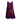 Tie-dye dress with purple and orange pattern on a white background