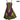 African Dashiki Smocked Bodice Spaghetti Strap Mid - Length Dress - Ambali Fashion