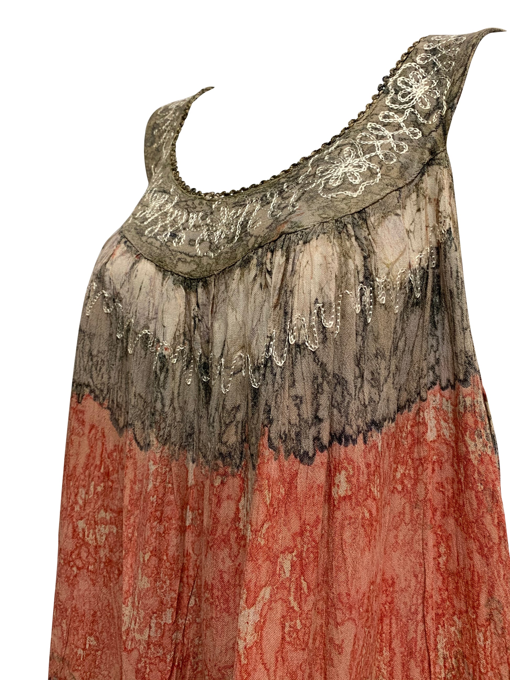 Ethnic Print Tie-Dye Batik Embroidered Gauze Sleveless Lace Boho Cami Blouse #417 - Ambali Fashion Blouses bohemian, boho, casual, eastern, ethnic, gypsy, hippie, indian, meditation, sixties,