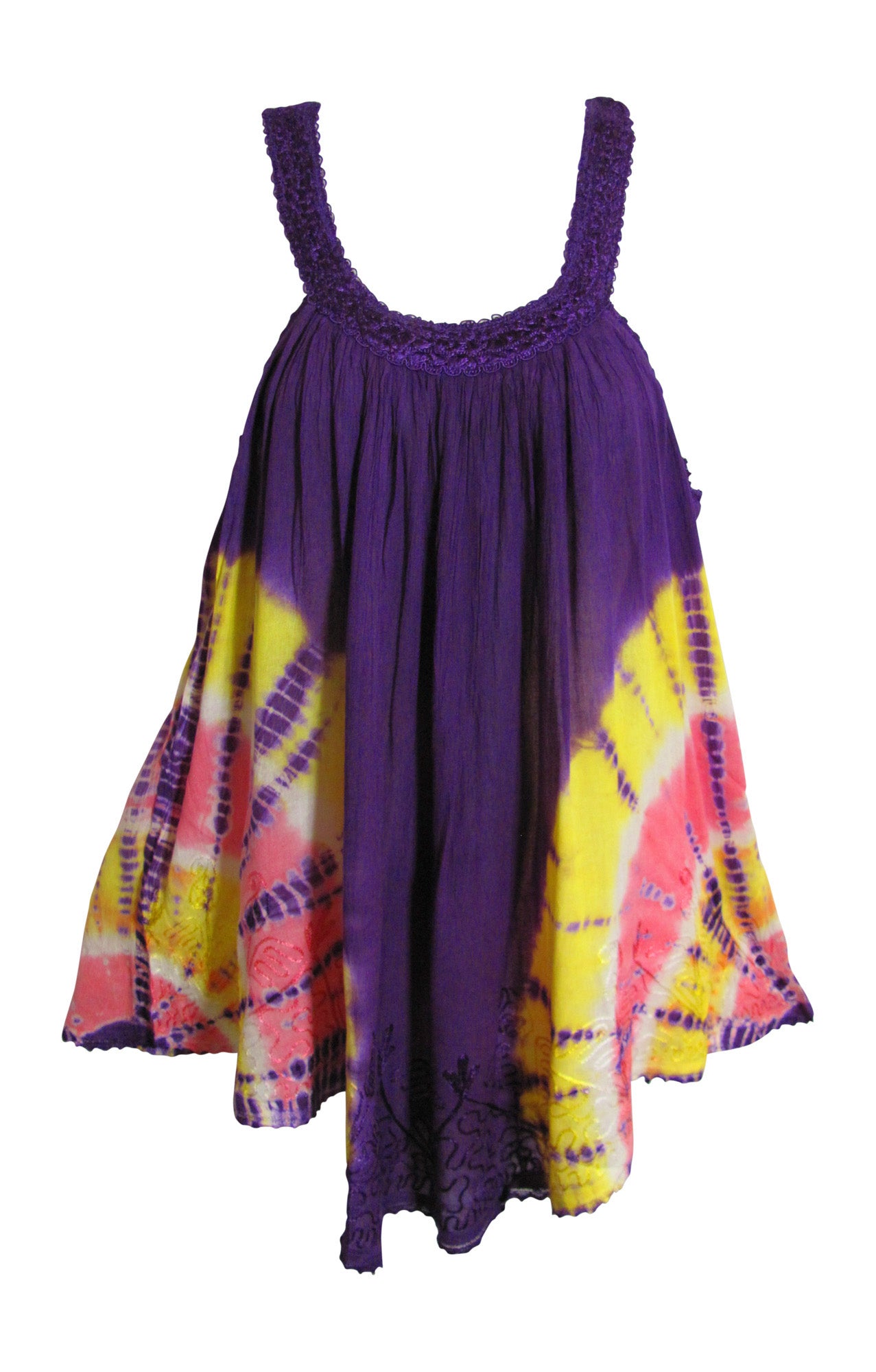 Missy & Plus Indian Bohemian Embroidered Gauze Sleeveless Cami Tank Top Blouse - Ambali Fashion Blouses 