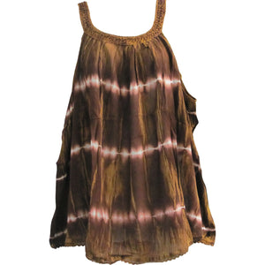 Missy & Plus Indian Bohemian Sleeveless Cami Tank Top Blouse TIE-DYE - Ambali Fashion Blouses 
