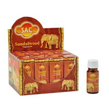 SAC Sandalwood Fragrance Oil - 10 ml (1/3 Fl. Oz), Set of 2 - Ambali Fashion Oils aroma, aromatherapy, bohemian, eastern, ethnic, gypsy, hippie, incense, meditation, new age, therapy, traditi