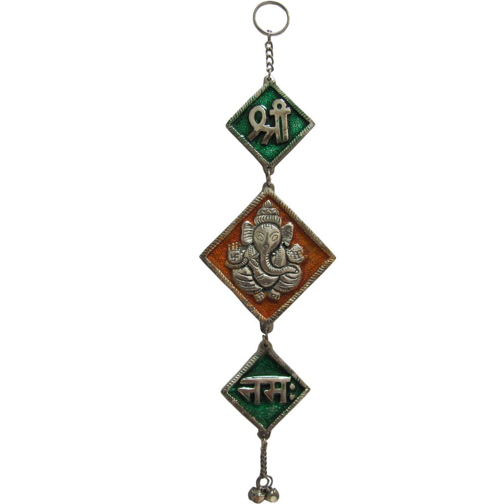 Om/Ohm Ganesh Mantra Vintage Yoga Meditation Hindu Metal Wall Hanging Car Ornament - Ambali Fashion Home Accents accessory, bohemian, decor, decoration, dorm, eastern, ethnic, gypsy, hippie, 