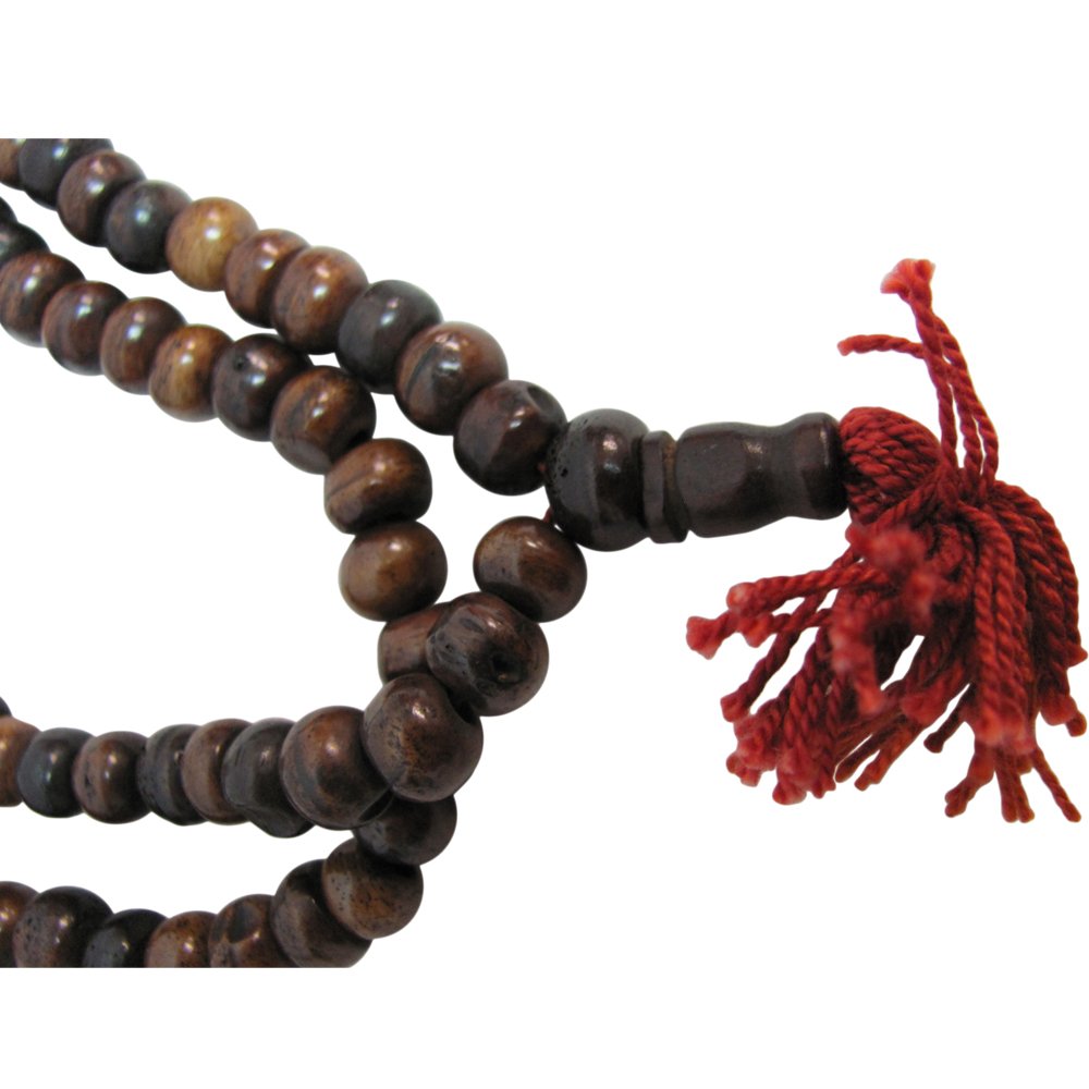 Tibetan 108ct Brown Bone & Turquoise & Coral Japa Mala Yoga Prayer Bead Necklace - Ambali Fashion Necklaces accessory, bohemian, boho, ethnic, gypsy, hippie, indian, meditation, necklace, new