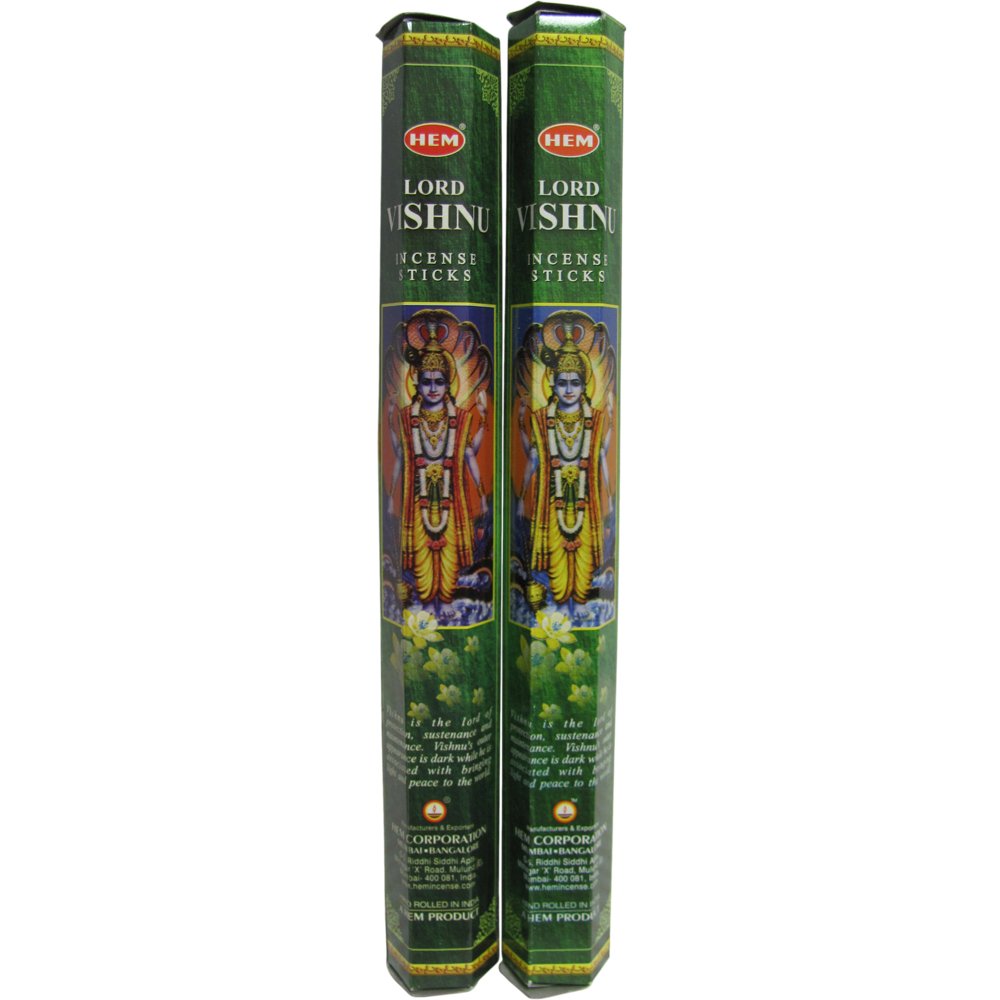 Hem Lord Vishnu Incense - Two 20 Gram Packages - Ambali Fashion Incense aroma, aromatherapy, bohemian, eastern, ethnic, gypsy, hippie, incense, meditation, nagchampa, new age, sixties, therap