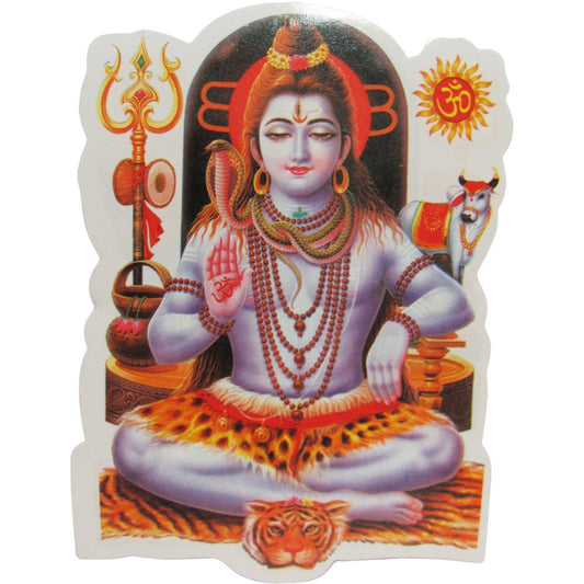 Hindu God SHIVA Yoga Meditation Art Decal Sticker - Ambali Fashion Stickers accessory, bohemian, decal, decoration, eastern, india, new age, retro, sixties, spiritual, sticker, yoga