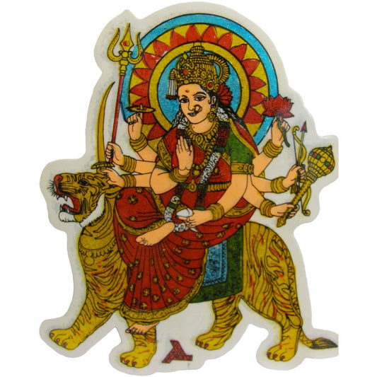 Shri Durga Hindu Goddess of Protection Yoga Meditation Art Decal Sticker - Ambali Fashion Stickers accessory, bohemian, decal, decoration, eastern, india, new age, retro, sixties, spiritual, 