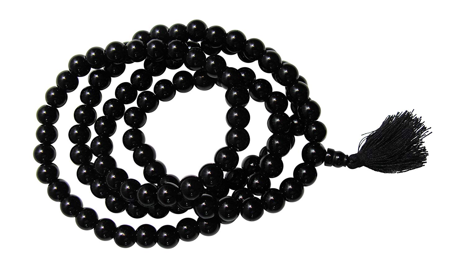 108ct Black Onyx Yoga Meditation Chakra Mala Prayer Bead Necklace - Ambali Fashion Necklaces accessory, bohemian, boho, ethnic, gypsy, hippie, indian, meditation, necklace, new age, rosary, t