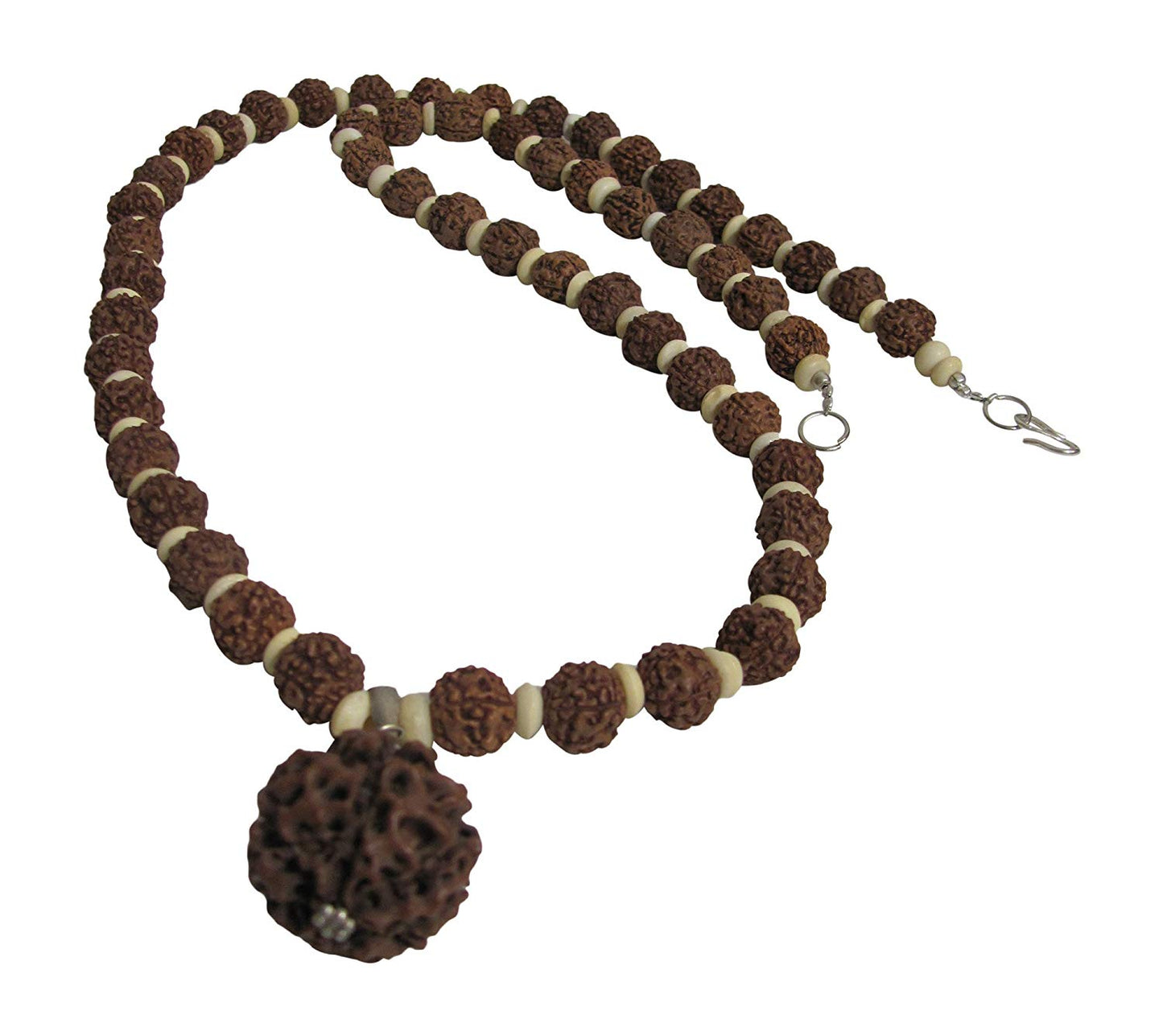 Handmade Vintage Tibetan 6 Face Rudraksha Seed Mala Prayer Bead Necklace #14 - Ambali Fashion Necklaces accessory, bohemian, boho, ethnic, gypsy, hippie, indian, meditation, necklace, new age