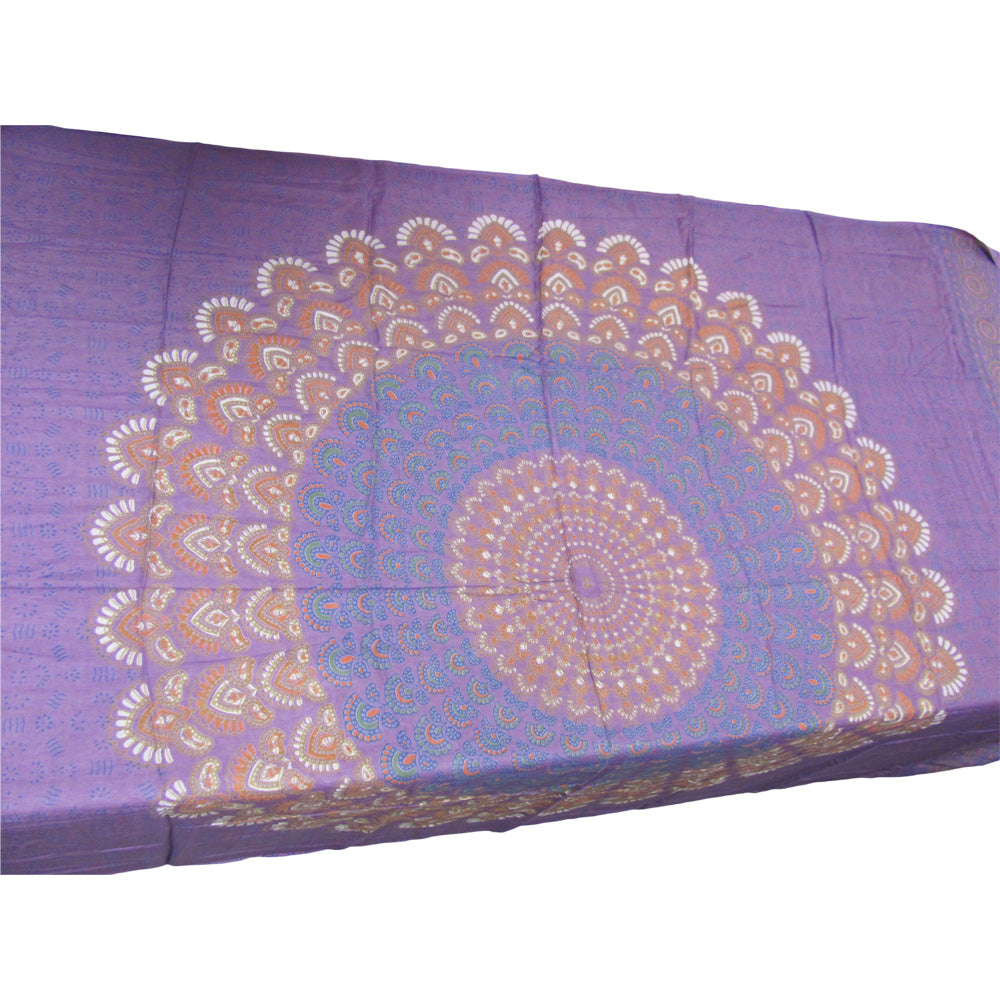 Bohemian Island Indian Ethnic Mandala Peacock Shawl Wrap Tapestry Beach Cover Up - Ambali Fashion Fabrics 