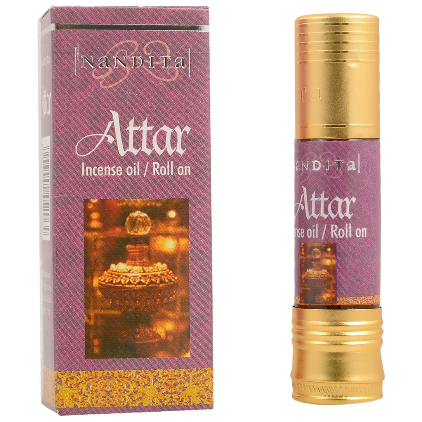Nandita Attar Incense Oil - Roll On - 8ml Bottle - Ambali Fashion Oils aroma, aromatherapy, classic, eastern, ethnic, gypsy, hippie, incense, indian, meditation, nagchampa, new age, sixties, 