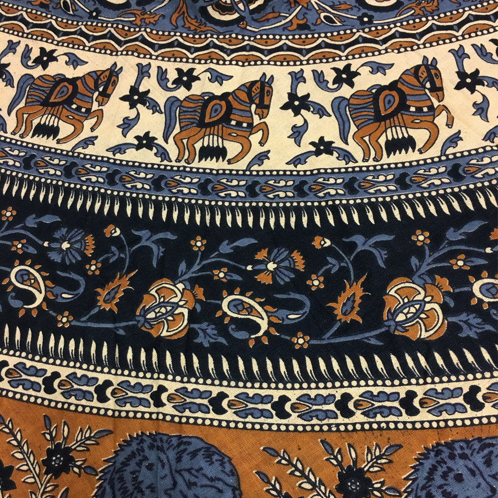 Bohemian Indian Ethnic Block Print Wrap Around Cotton Long Maxi Skirt Bagroo - Ambali Fashion Skirts bohemian, boho, dress, fair trade, fashion, traditional, trendy, vintage, wrap