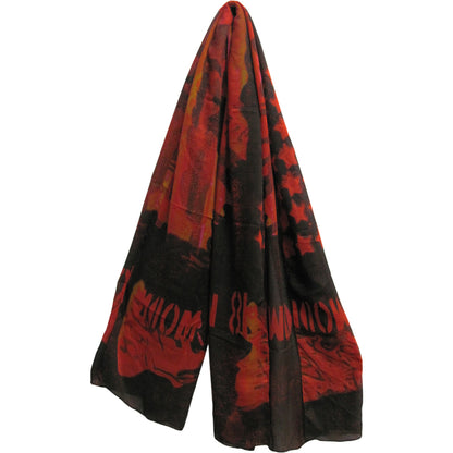 Soft Silky Unisex Red & Black Urban Print Long Large Fashion Scarf Shawl JK386 - Ambali Fashion Evening Scarves accessory, bohemian, casual, ethnic, gypsy, hippie, shawl, stole, trendy, unise
