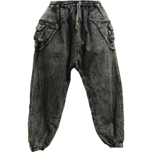 Men's Cotton Hippie Ethnic Washed Out Vintage Harem Pants - Ambali Fashion Men's Pants 