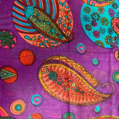 Indian Cotton Multicolor Paisley Floral Bohemian Fashion Scarf Sarong - Ambali Fashion Cotton Scarves 