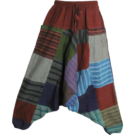 Bohemian Vintage Hippie Aladdin Cotton Patchwork Yoga Harem Pants - Ambali Fashion Men's Pants 