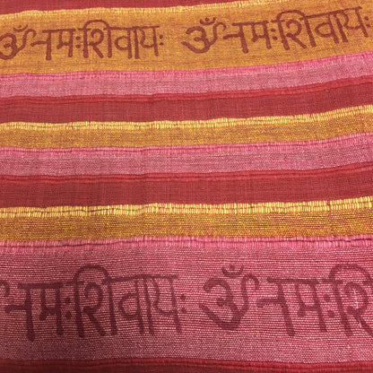 Ribbed Handloomed Cotton Om Namah Shivay Queen Size Bedspread Tapestry - Ambali Fashion Tapestries beach, boho, coverlet, curtain, decoration, dorm, eastern, ethnic, festival, gypsy, hippie, 