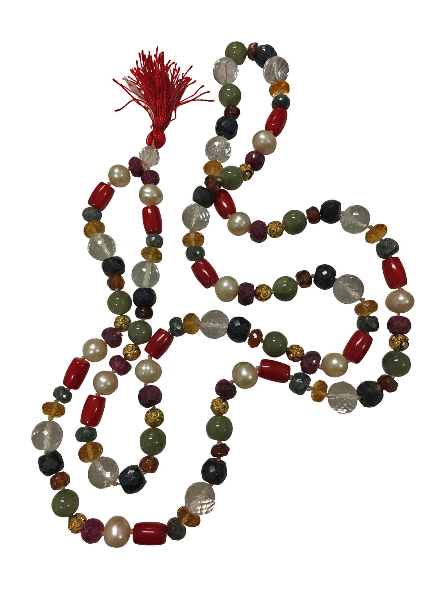 Nine Planet Navgraha Astrological Mala Yoga Prayer Bead Necklace - Ambali Fashion Necklaces accessory, bohemian, boho, casual, classic, eastern, ethnic, gypsy, hippie, meditation, new age, tr