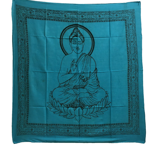 Indian Cotton Yoga Meditation Prayer Buddha Altar Cloth - Ambali Fashion Fabrics beach, bohemian, boho, casual, classic, coverlet, decor, eastern, ethnic, gypsy, hippie, indian, meditation, n