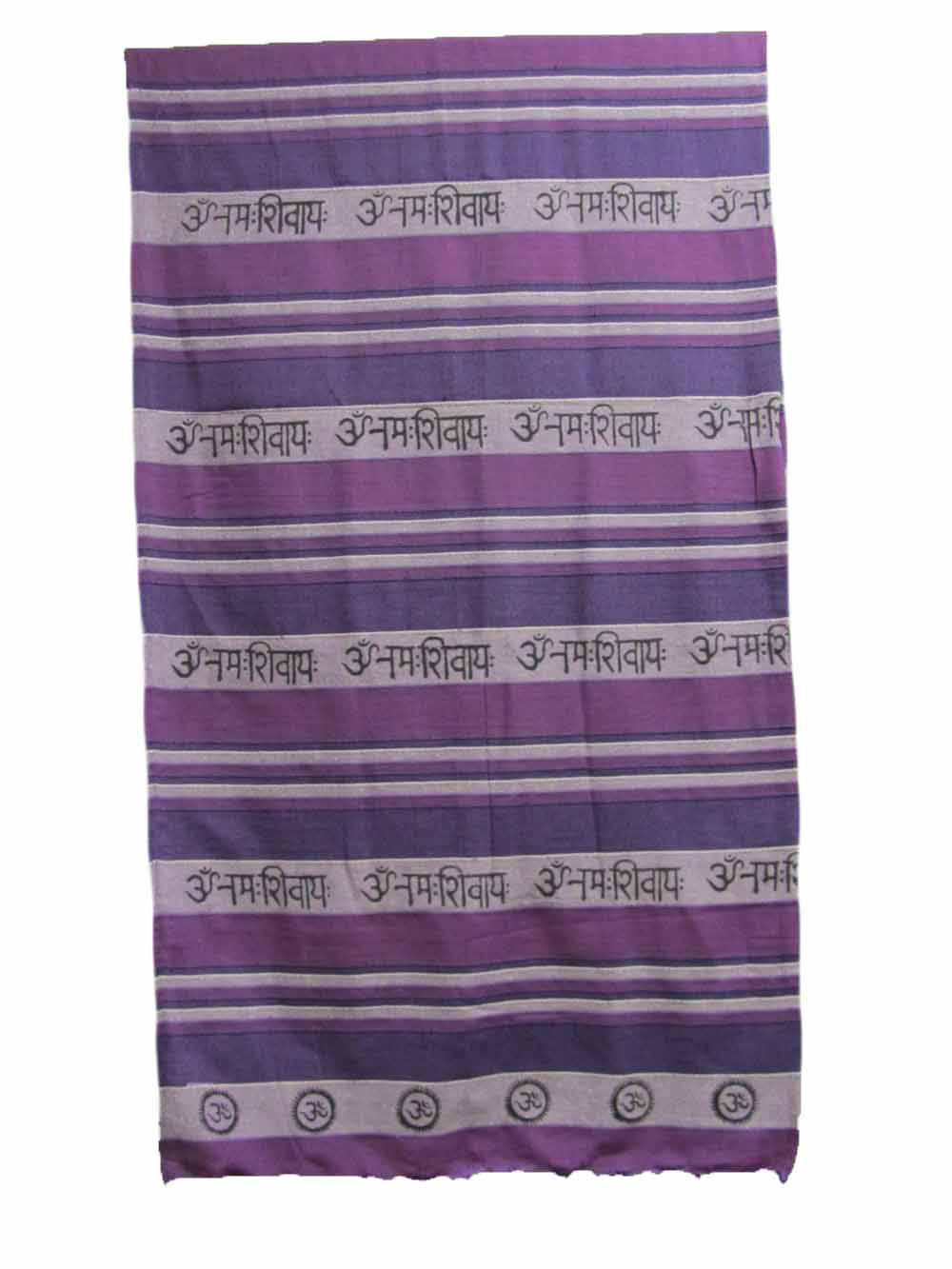 Purple Indian Cotton Om Namah Shivay Yoga Full Size Bedspread Tapestry - Ambali Fashion Tapestries beach, boho, classic, coverlet, curtain, decoration, dorm, ethnic, gypsy, hippie, meditation