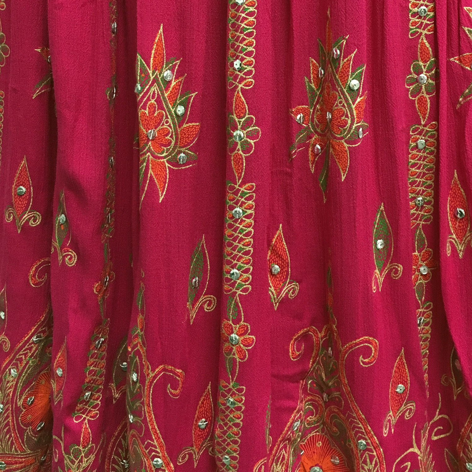 Women's Handmade Indian Sequin Crinkle Gypsy Broomstick Long Skirt - Ambali Fashion Skirts beach, bohemian, boho, dress, gypsy, handmade, new age, trendy