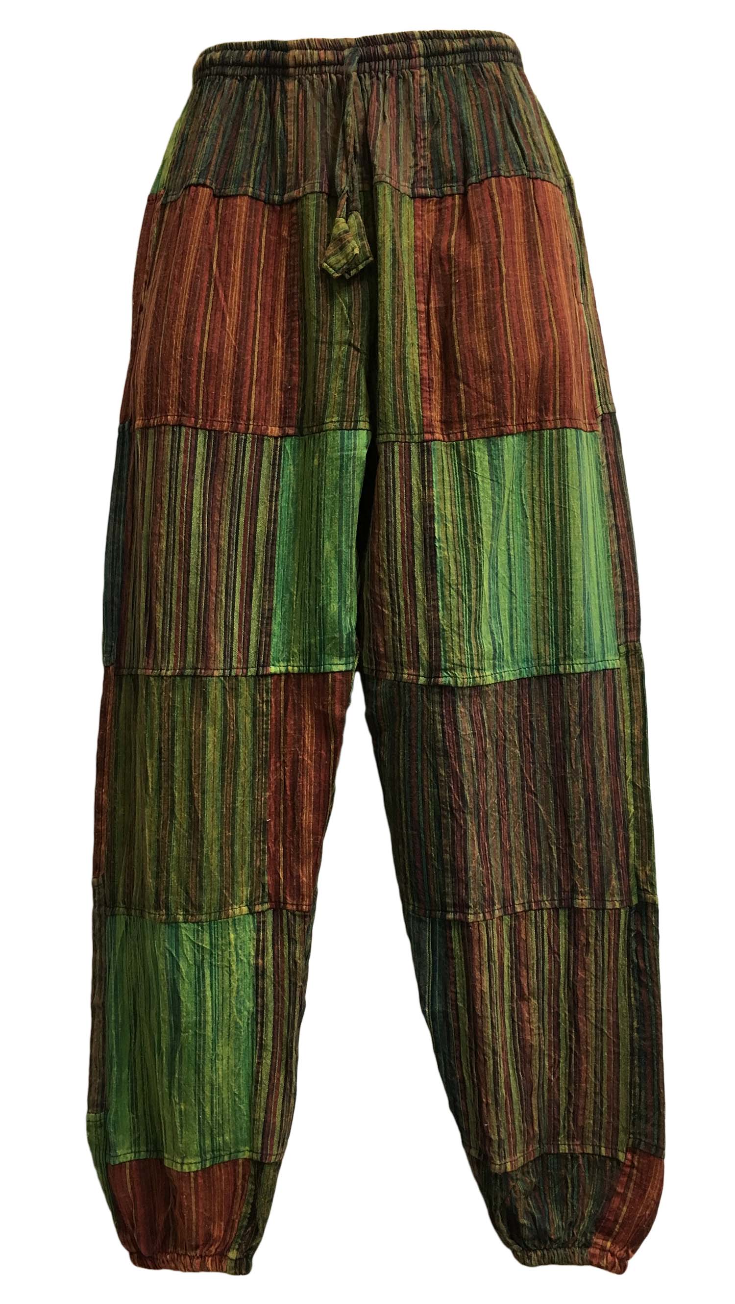 Men's Bohemian Vintage Hippie Alibaba Yoga Patchwork Harem Pants - Ambali Fashion Men's Pants 