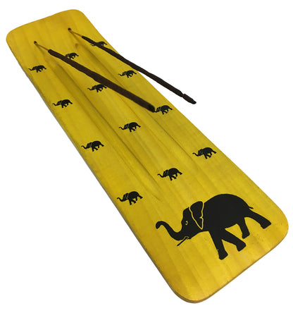 Aromatherapy Wood Elephant Incense Stick Holder, Burner, & Ash Catcher - Ambali Fashion Incense accessory, aroma, aromatherapy, bohemian, boho, classic, eastern, ethnic, gypsy, hippie, incens
