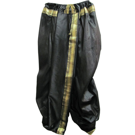 Men's Indian Pre-Stitched Silk Traditional Wear Dhoti Harem Pants - Ambali Fashion Men's Pants 