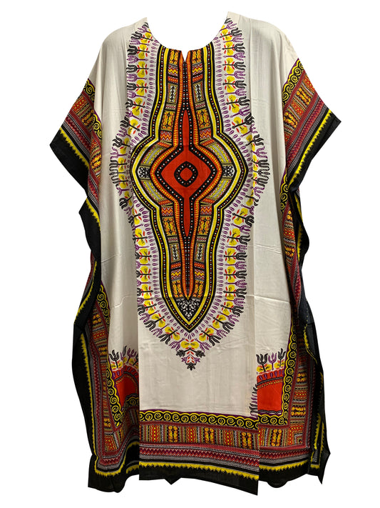 Men's Bohemian Ethnic Print African Dashiki Caftan Kaftan