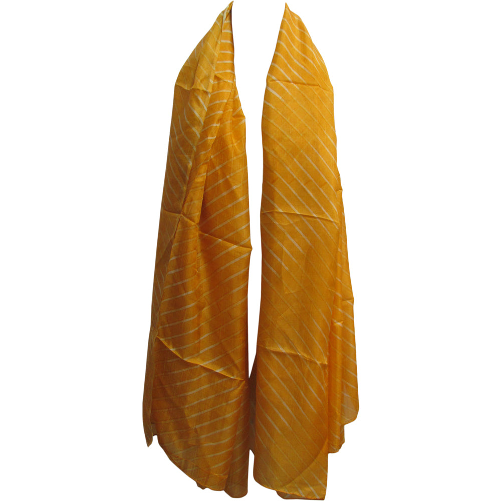 Indian Pure Silk Striped Solid Color Long Large Fashion Scarf Shawl (45" x 68") - Ambali Fashion Silk Scarves boho, casual, classic, decoration, ethnic, gypsy, hippie, indian, shawl, sixties,